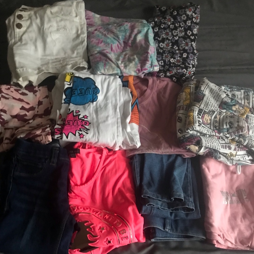 Mixed Girls Clothing Lot - Colorful Tops & Jeans